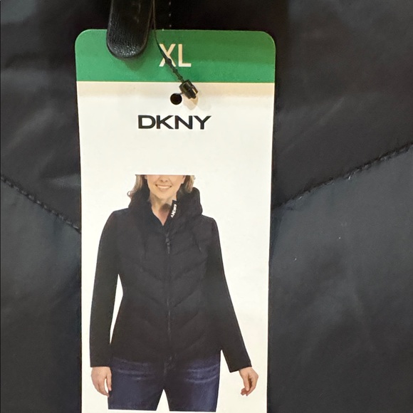 DKNY Women's Mixed Media Coat - Jacket NWT XL - Picture 6 of 15